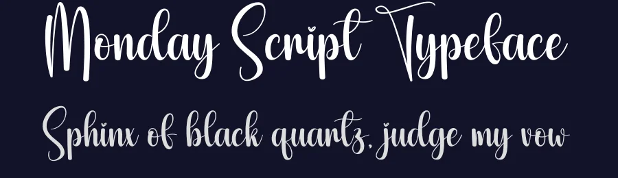 Monday Script Typeface by creativeletter — Script Handwritten Font — thumbnail 2