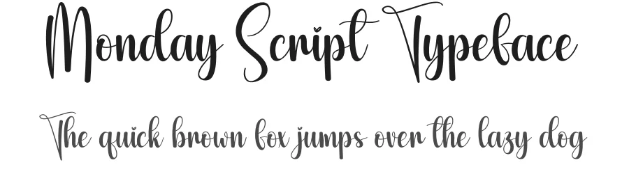 Monday Script Typeface by creativeletter — Script Handwritten Font