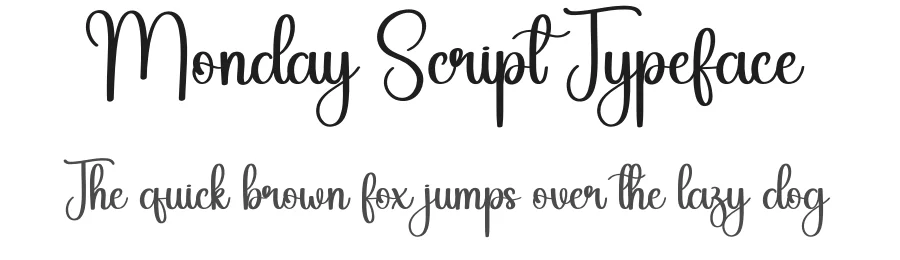 Monday Script Typeface by andikastudio — Script Handwritten Font
