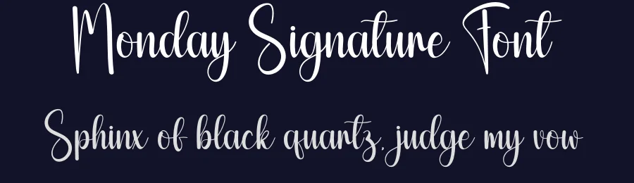 Monday Signature Font by creativeletter — Script Handwritten Font — thumbnail 2