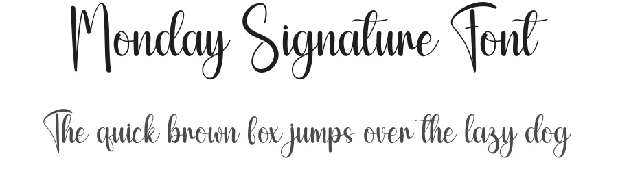 Monday Signature Font by creativeletter — Script Handwritten Font