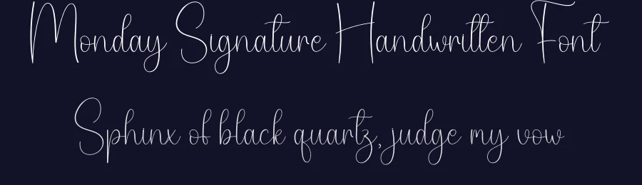 Monday Signature Handwritten Font by creativeletter — Script Handwritten Font — thumbnail 2