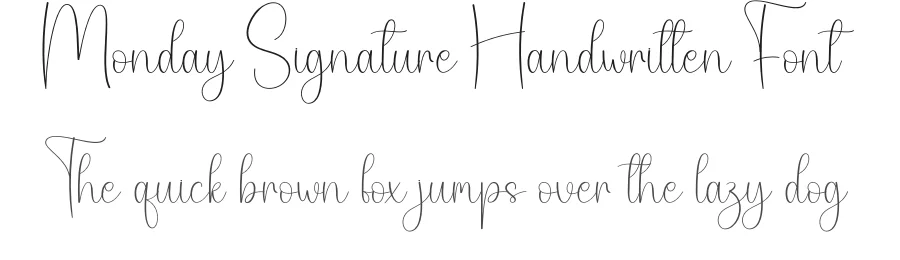 Monday Signature Handwritten Font by creativeletter — Script Handwritten Font