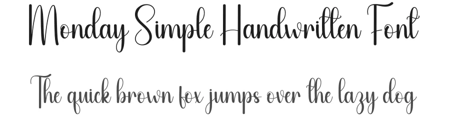 Monday Simple Handwritten Font by andikastudio — Script Handwritten Font