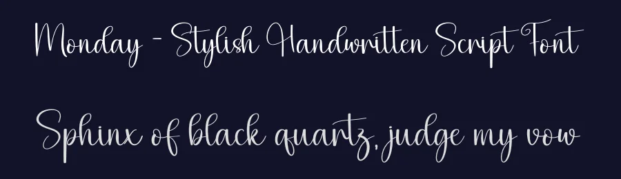 Monday – Stylish Handwritten Script Font by andikastudio — Script Handwritten Font — thumbnail 2