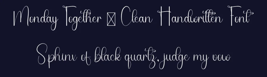 Monday Together – Clean Handwritten Font by freshtypeink — Script Handwritten Font — thumbnail 2