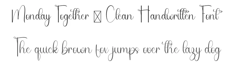 Monday Together – Clean Handwritten Font by freshtypeink — Script Handwritten Font