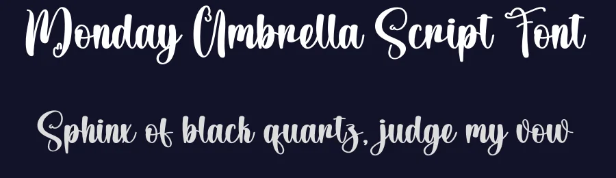 Monday Umbrella Script Font by creativeletter — Script Handwritten Font — thumbnail 2