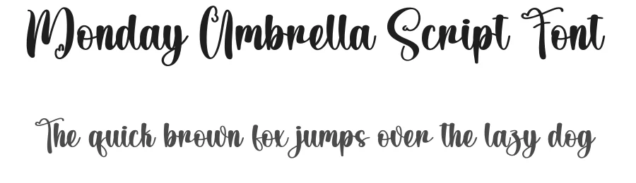 Monday Umbrella Script Font by creativeletter — Script Handwritten Font