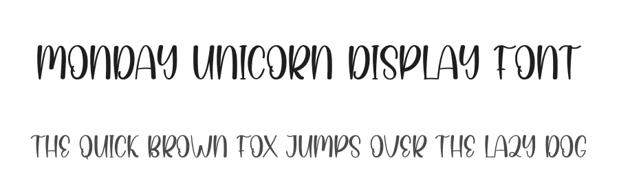Monday Unicorn Display Font by andikastudio — Script Handwritten Font
