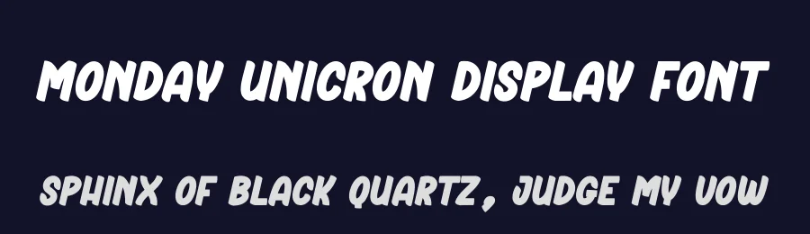 Monday Unicron Display Font by creativeletter — Display Font — thumbnail 2