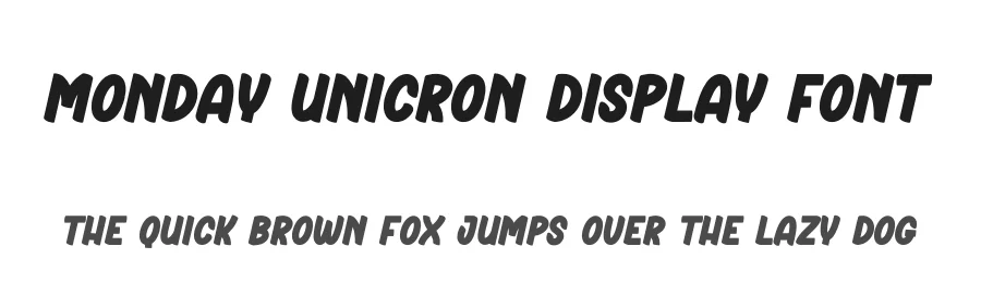 Monday Unicron Display Font by creativeletter — Display Font