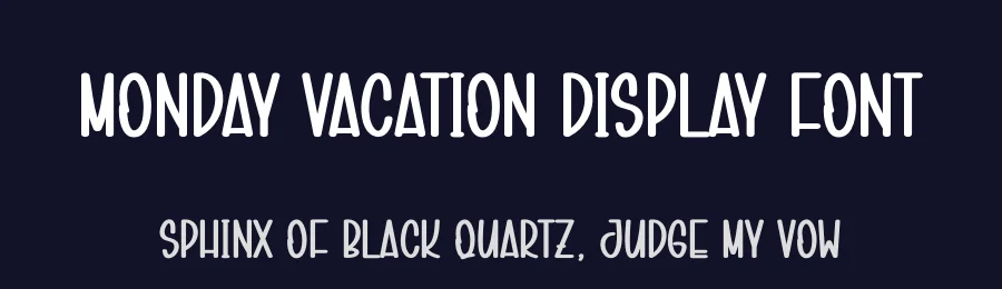 Monday Vacation Display Font by creativeletter — Display Font — thumbnail 2