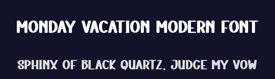 Monday Vacation Modern Font by creativeletter — Display Font — thumbnail 2