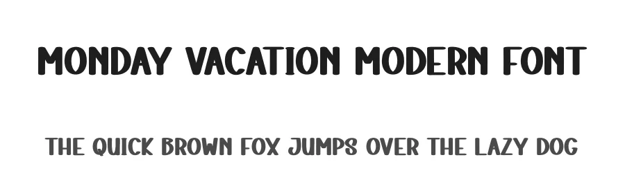 Monday Vacation Modern Font by creativeletter — Display Font