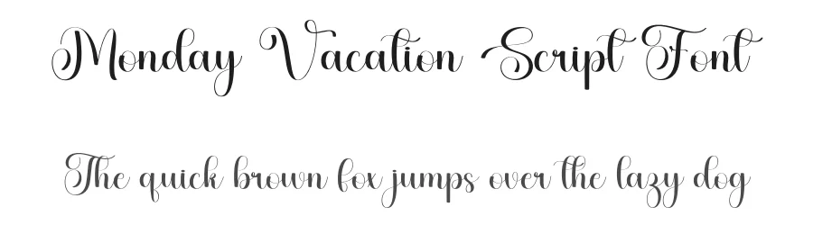 Monday Vacation Script Font by freshtypeink — Script Handwritten Font