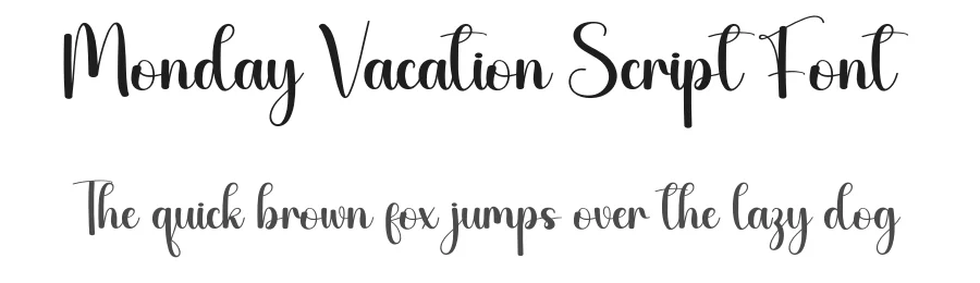 Monday Vacation Script Font by creativeletter — Script Handwritten Font