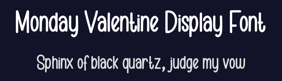 Monday Valentine Display Font by creativeletter — Display Font — thumbnail 2