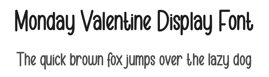 Monday Valentine Display Font by creativeletter — Display Font