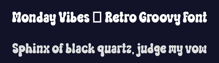 Monday Vibes – Retro Groovy Font by Siapgraph — Display Font — thumbnail 2