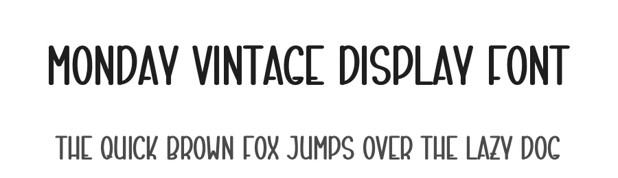 Monday Vintage Display Font by creativeletter — Display Font