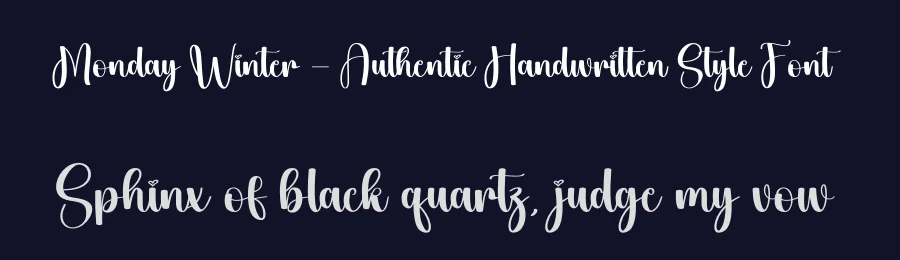 Monday Winter – Authentic Handwritten Style Font by creativeletter — Script Handwritten Font — thumbnail 2