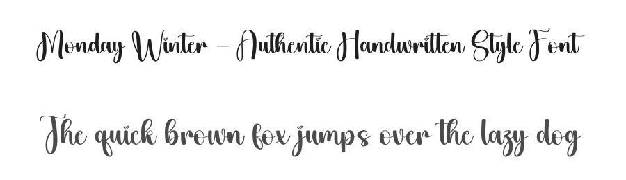 Monday Winter – Authentic Handwritten Style Font by creativeletter — Script Handwritten Font
