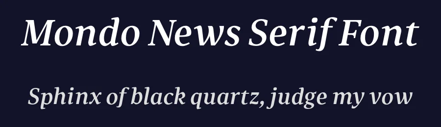 Mondo News Serif Font by Untype — Serif Font — thumbnail 2