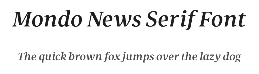 Mondo News Serif Font by Untype β Serif Font
