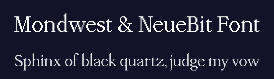 Mondwest & NeueBit Font by Pangram Pangram — Display Font — thumbnail 2
