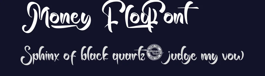 Money Flow Font by CalligraphyFonts.net — Display Font — thumbnail 2