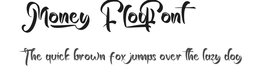Money Flow Font by CalligraphyFonts.net — Display Font