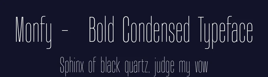 Monfy – Bold Condensed Typeface by Casloop Studio — Decorative Font — thumbnail 2