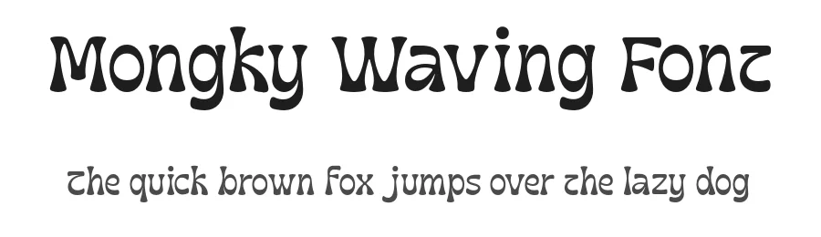 Mongky Waving Font by NtorialStudio — Display Font