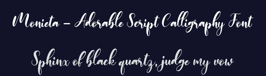 Monieta – Adorable Script Calligraphy Font by Almarkha Type — Script Handwritten Font — thumbnail 2