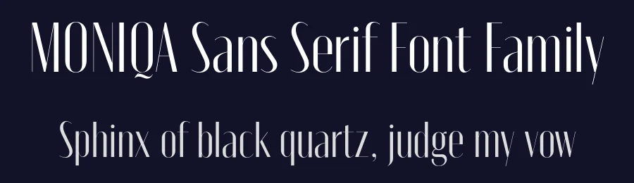 MONIQA Sans Serif Font Family by RajeshRajput — Sans Serif Font — thumbnail 2