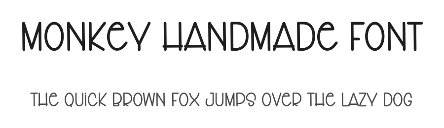 Monkey Handmade Font by freshtypeink — Display Font