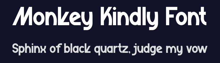 Monkey Kindly Font by Maiko Hatta — Display Font — thumbnail 2
