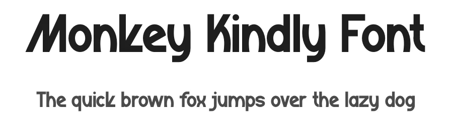 Monkey Kindly Font by Maiko Hatta — Display Font