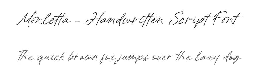 Monletta – Handwritten Script Font by letterenastudios — Script Handwritten Font