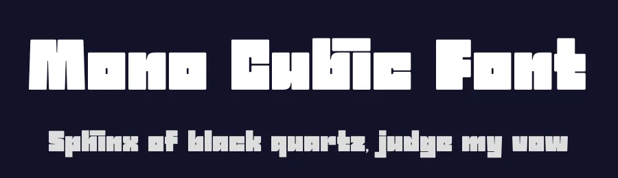 Mono Cubic Font by Gracetypestudio — Display Font — thumbnail 2