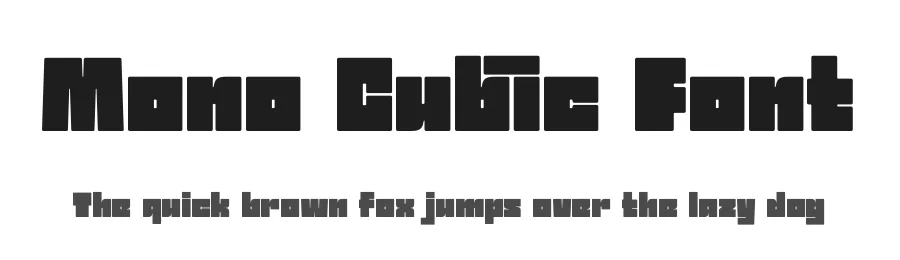 Mono Cubic Font by Gracetypestudio — Display Font