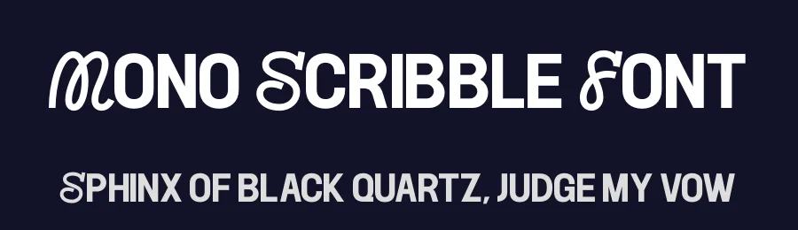Mono Scribble Font by timelesstype.co — Display Font — thumbnail 2