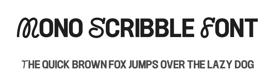Mono Scribble Font by timelesstype.co — Display Font