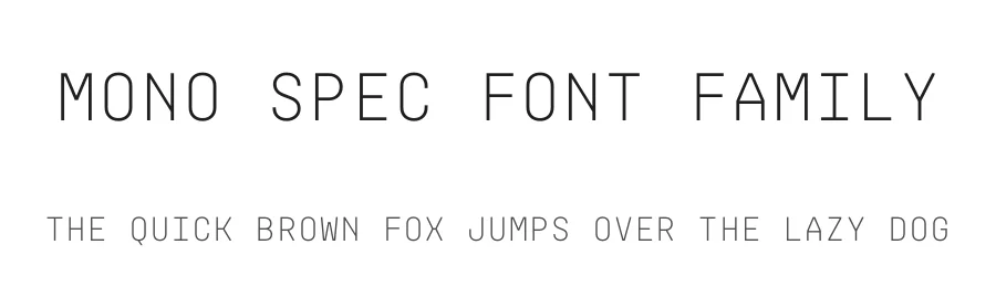 Mono Spec Font Family by Deni Anggara — Sans Serif Font