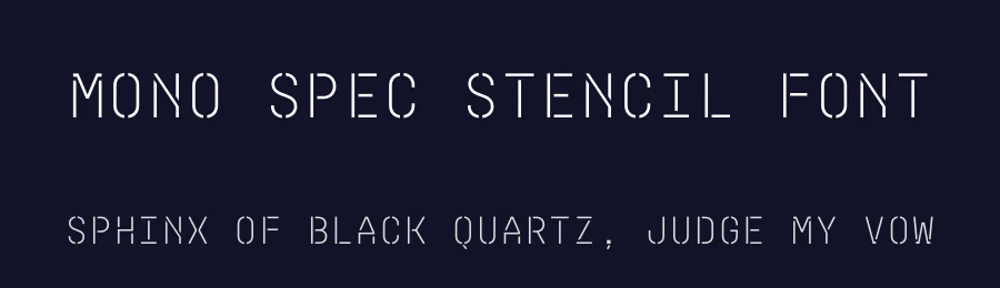 Mono Spec Stencil Font by Deni Anggara — Display Font — thumbnail 2