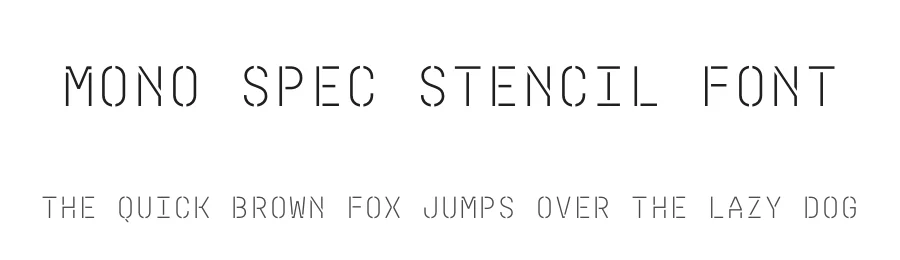 Mono Spec Stencil Font by Deni Anggara — Display Font