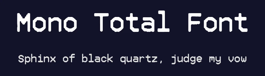 Mono Total Font by More Etc. — Display Font — thumbnail 2