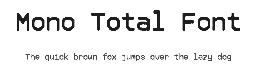 Mono Total Font by More Etc. — Display Font