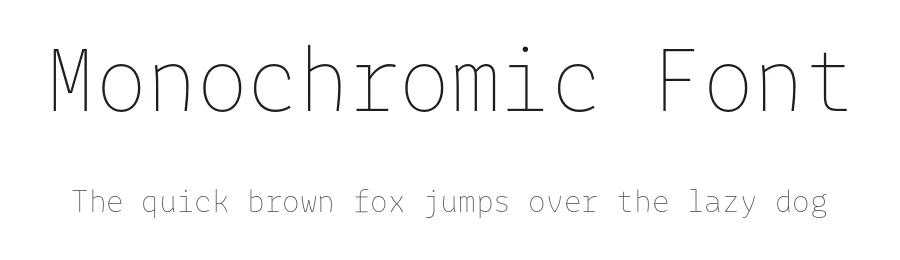 Monochromic Font by Space Type — Sans Serif Font